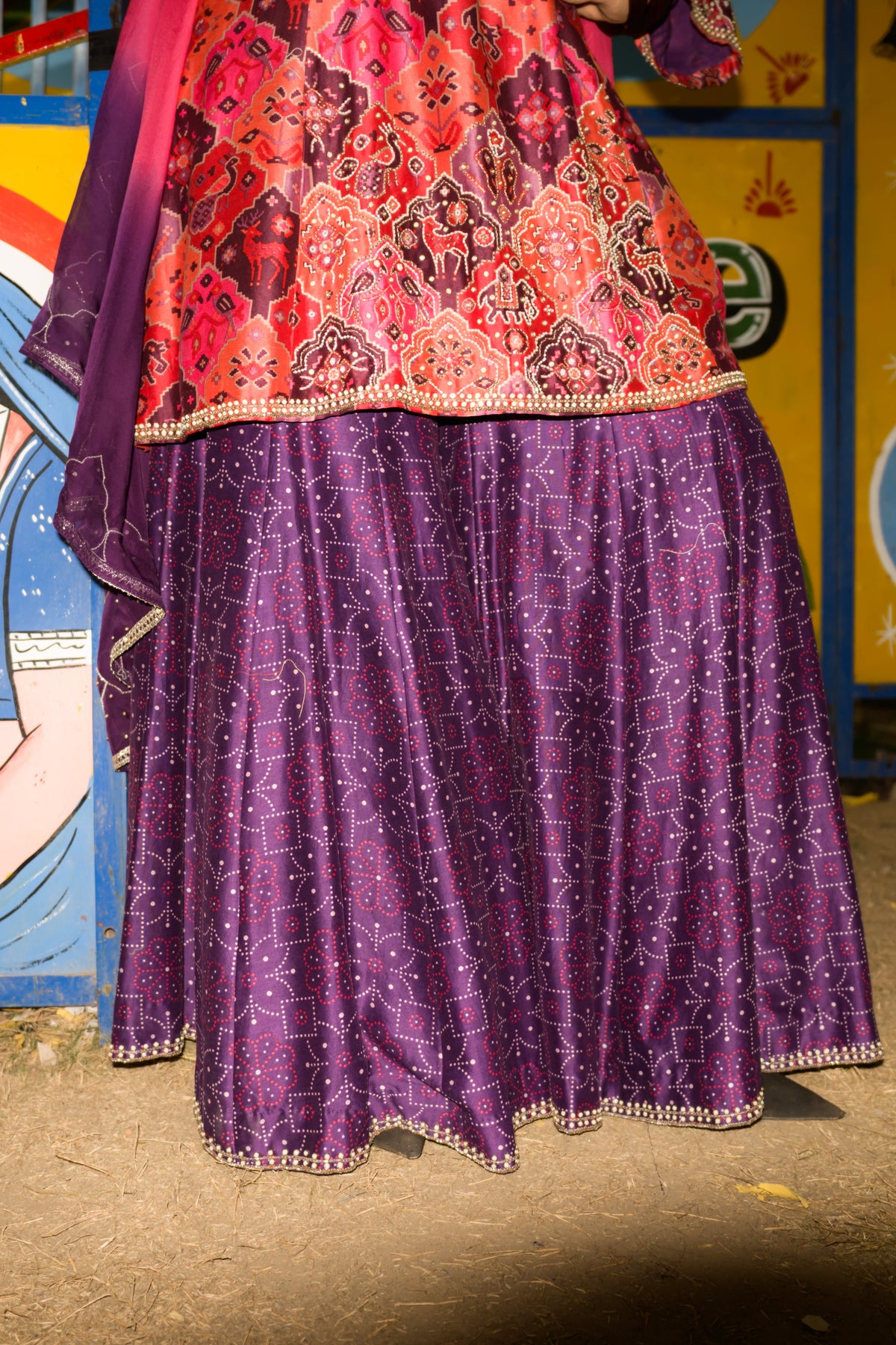 Gulabi Sitara Sharara set