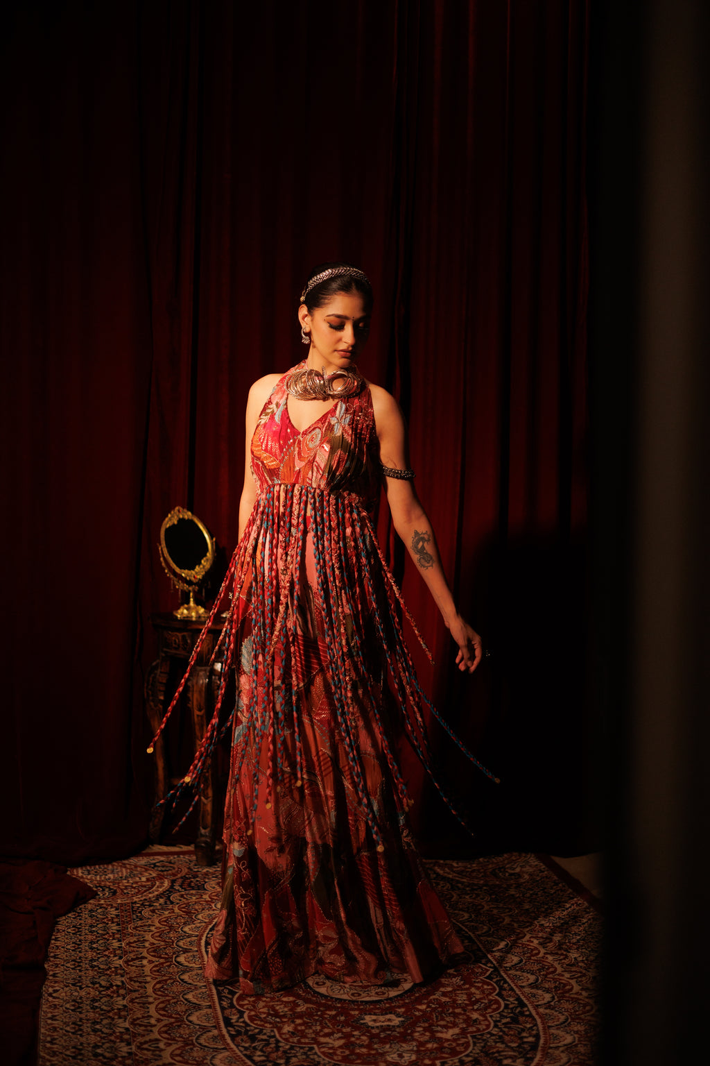 Braided sharara set