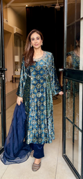 Ajrakh velvet suit