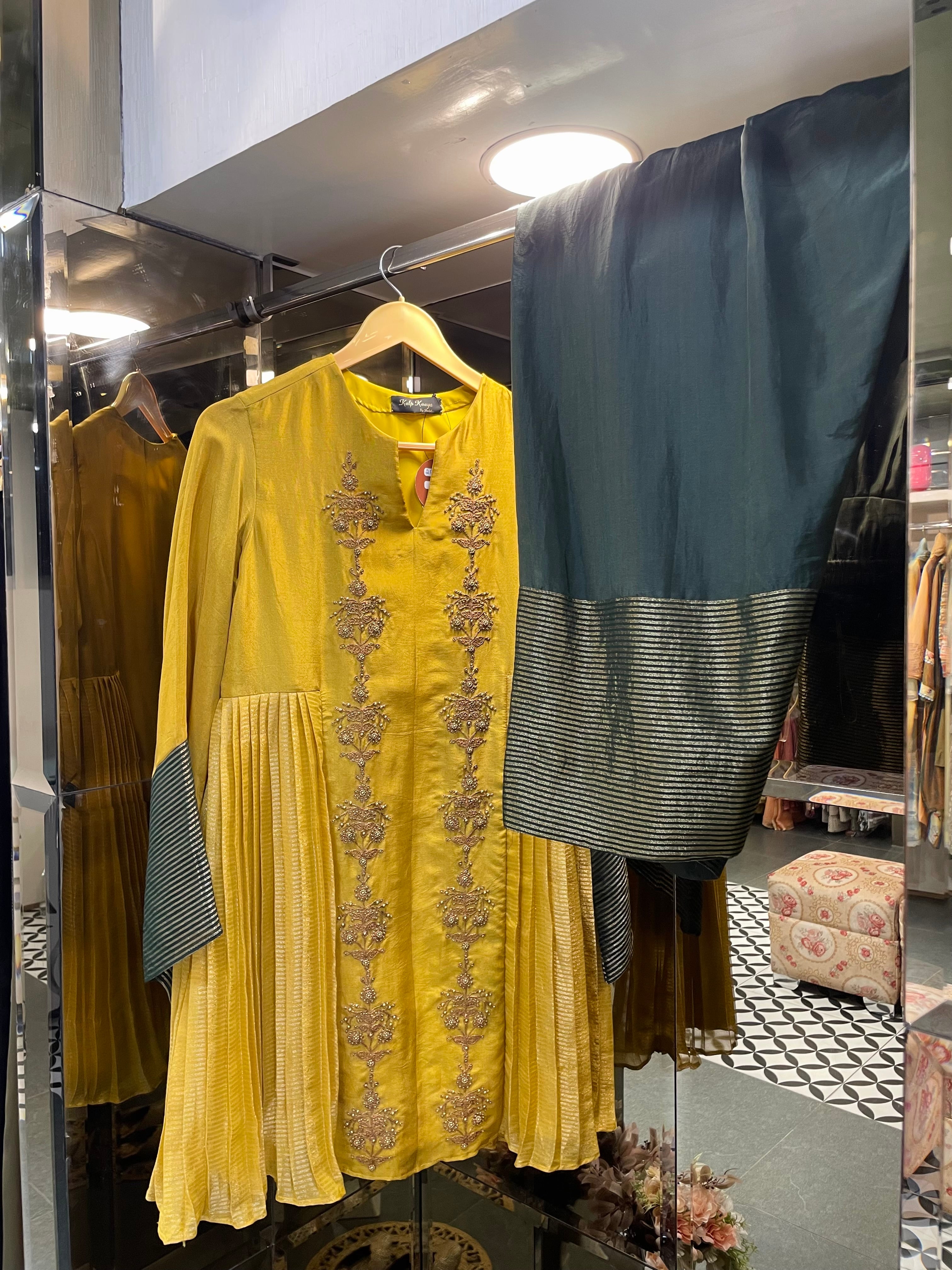 Yellow green Farshi Salwar Set