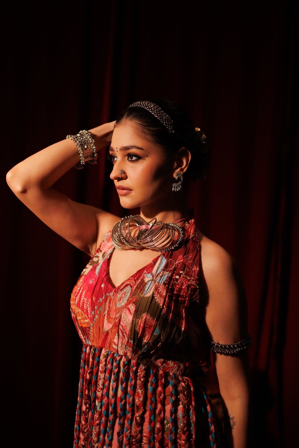 Braided sharara set