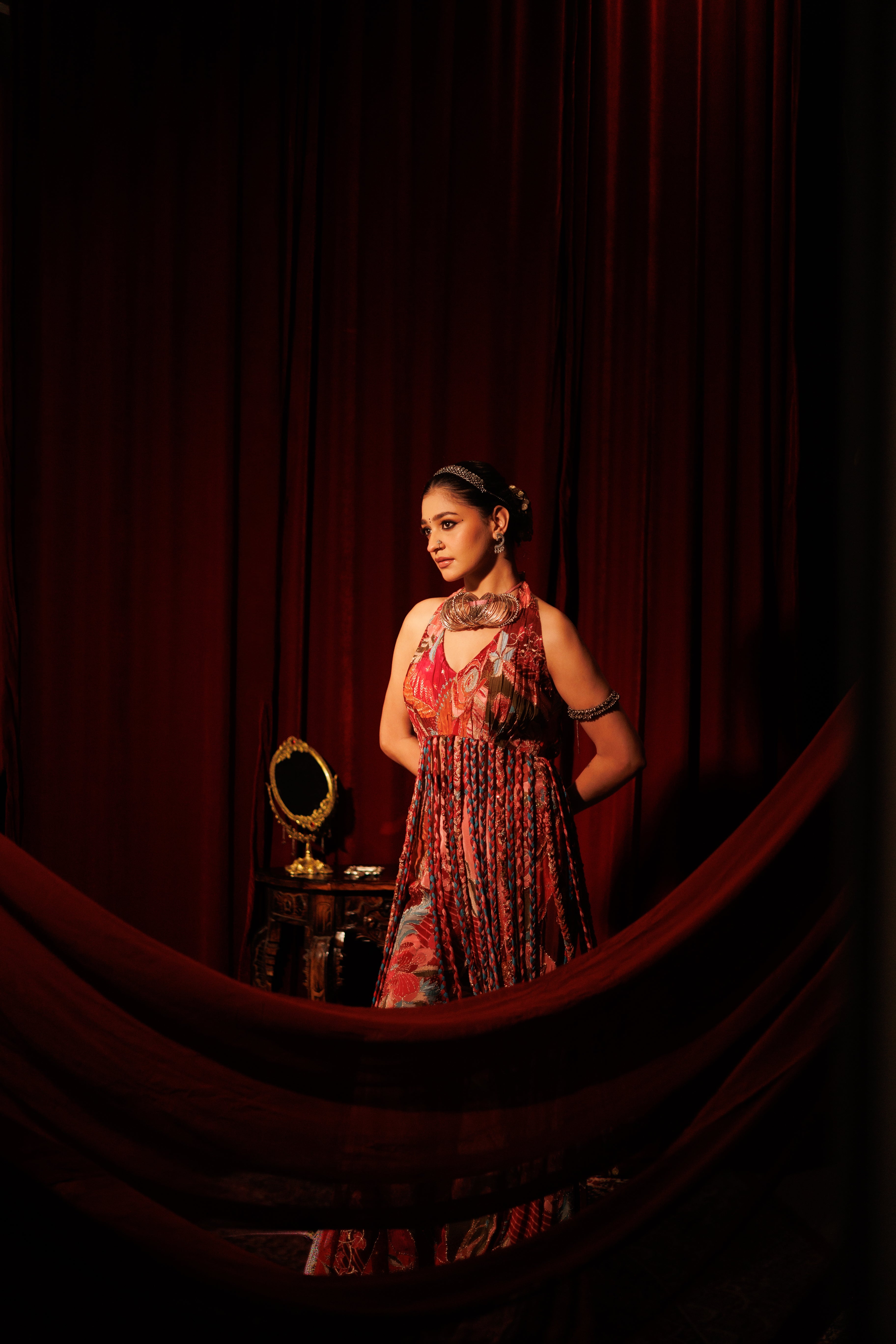 Braided sharara set
