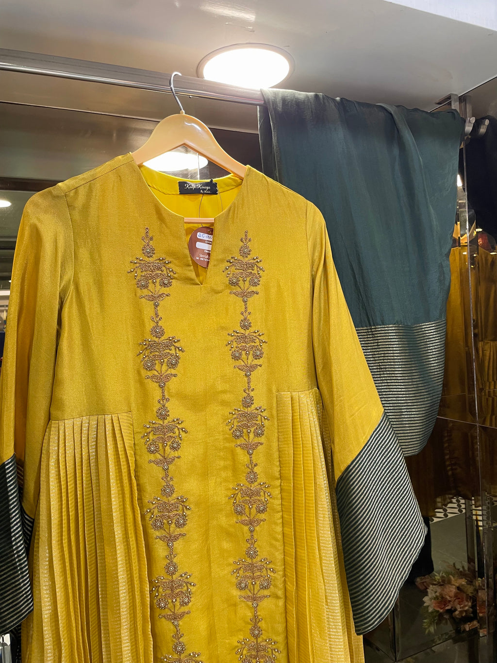Yellow green Farshi Salwar Set