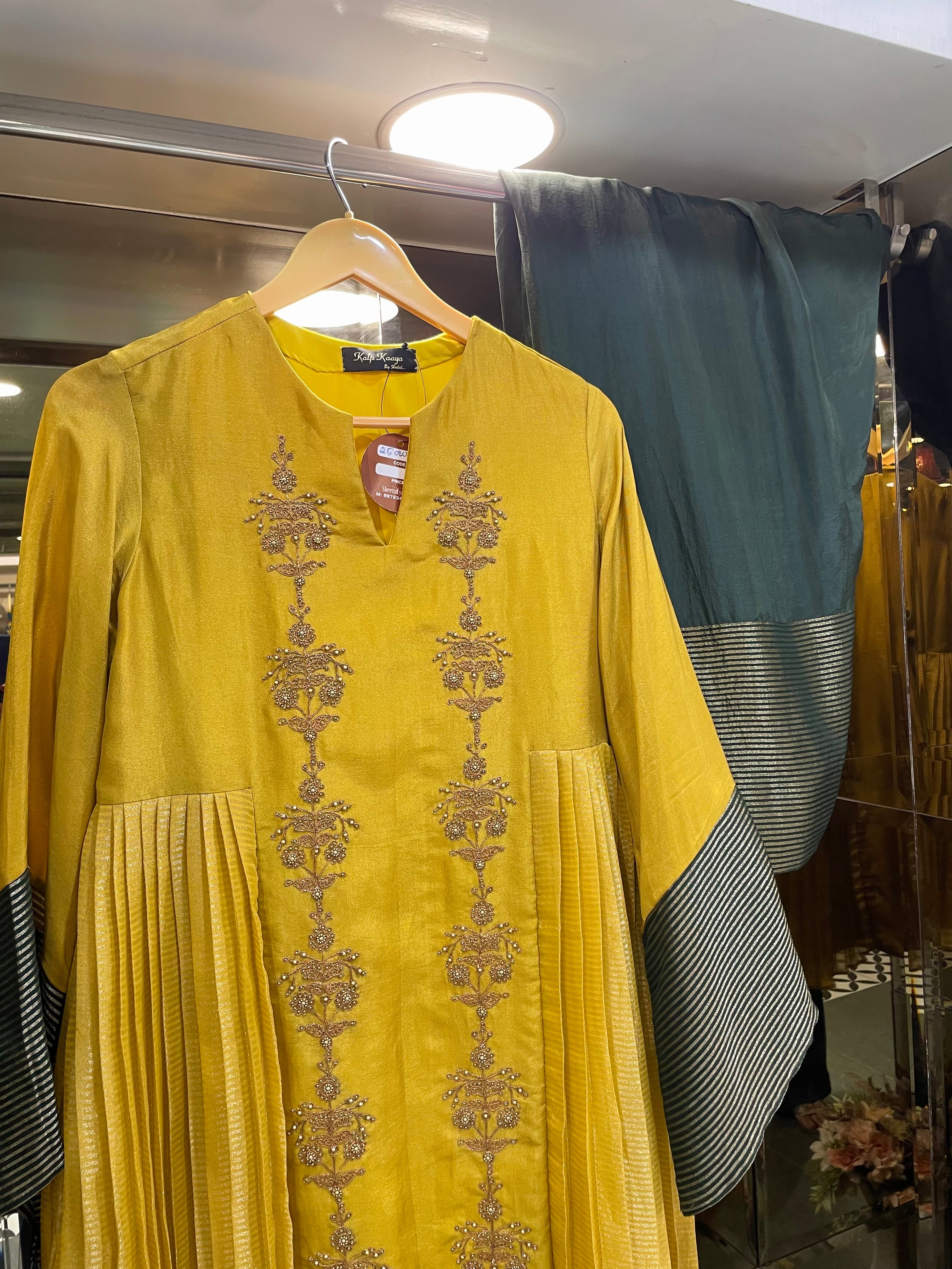 Yellow green Farshi Salwar Set