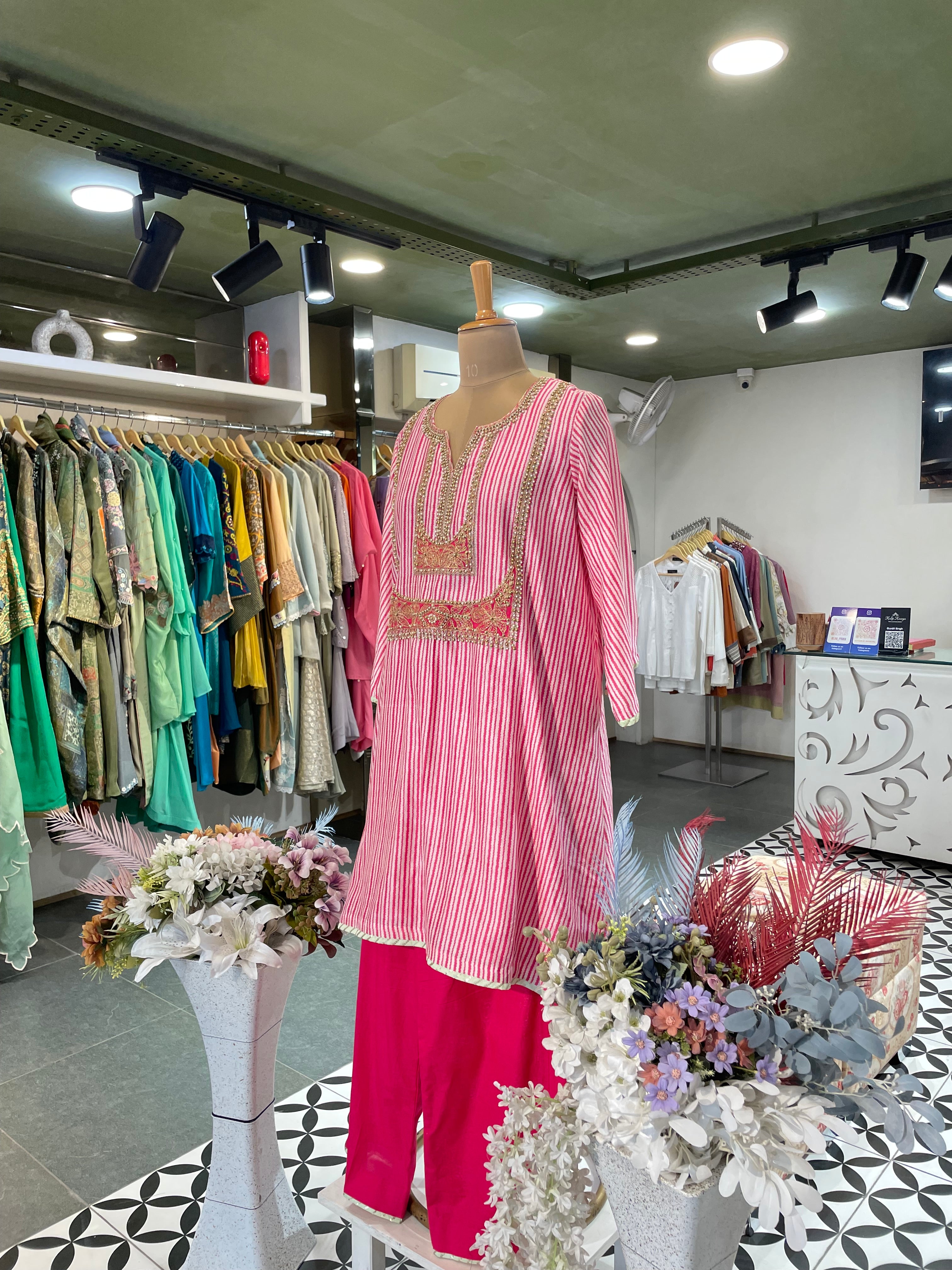 Candy Stripe Kurta Set