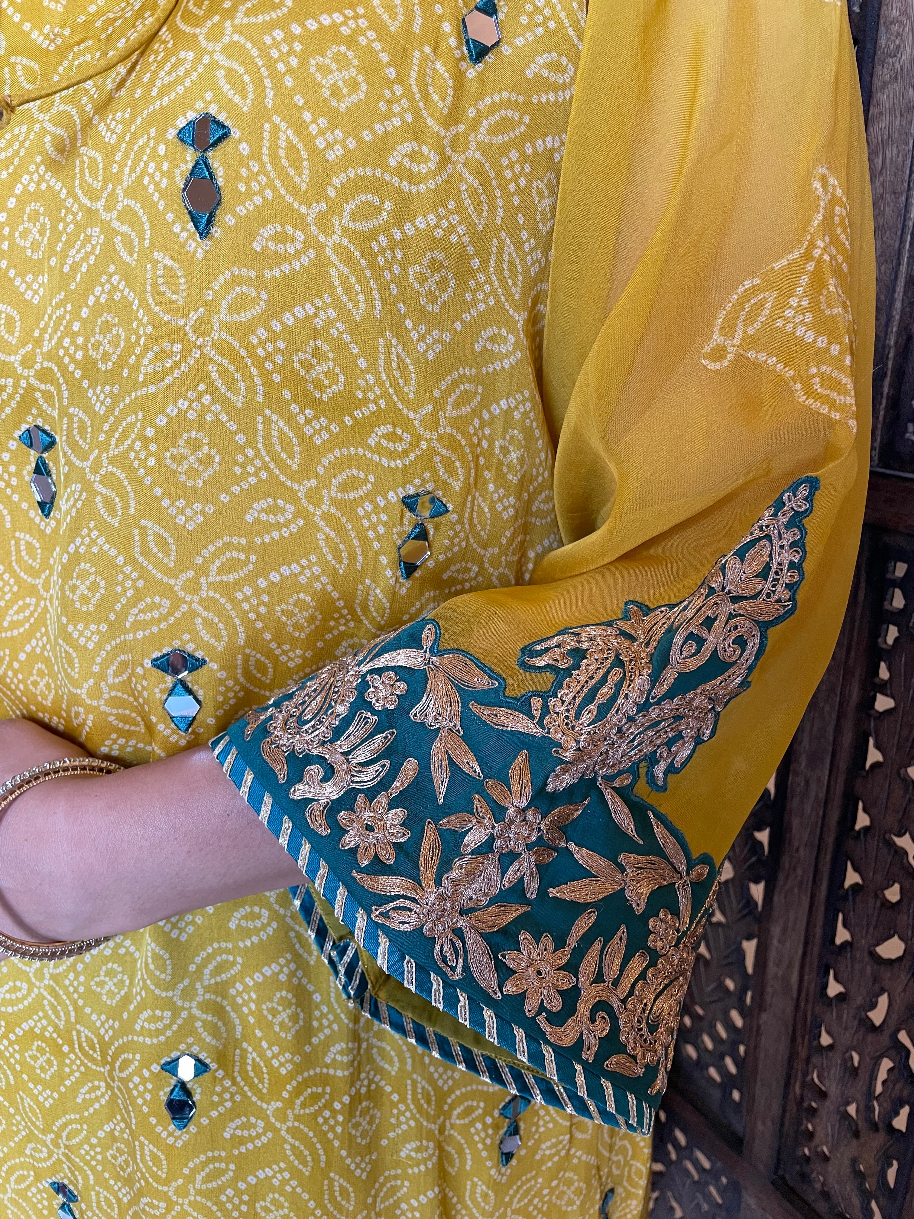 Bandhani farshi salwar