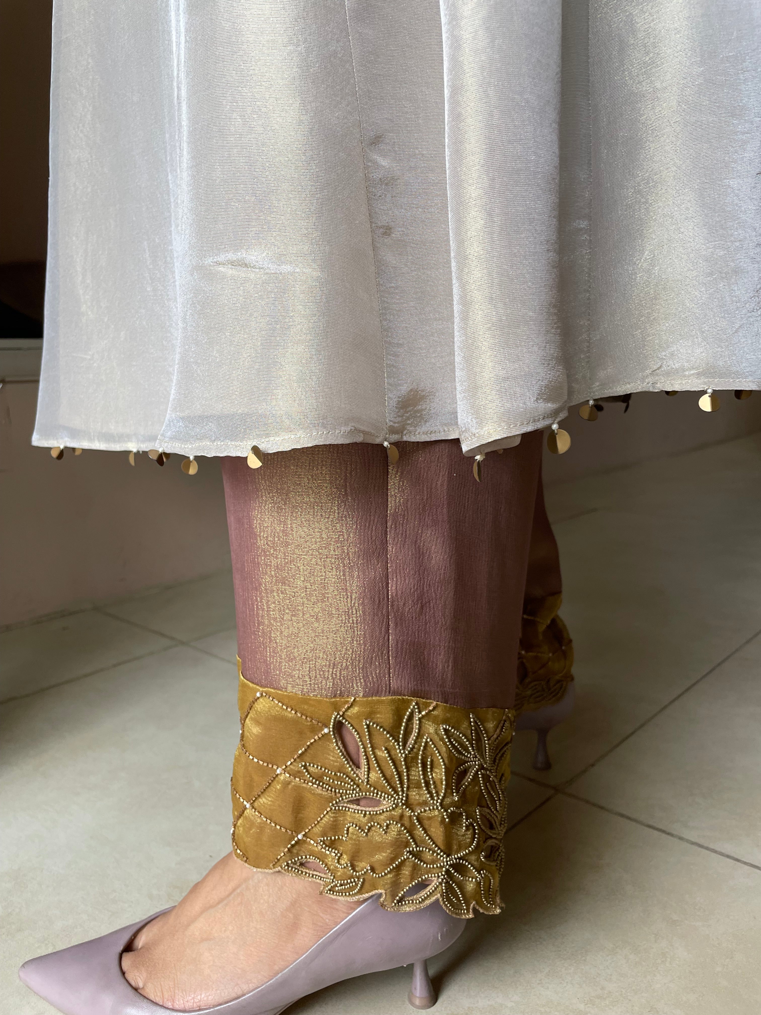 Ivory Tissue Georgette Suit