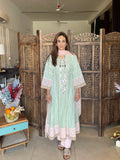 Sage green Mulmul set