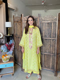 Yellow Mulmul Chogha set