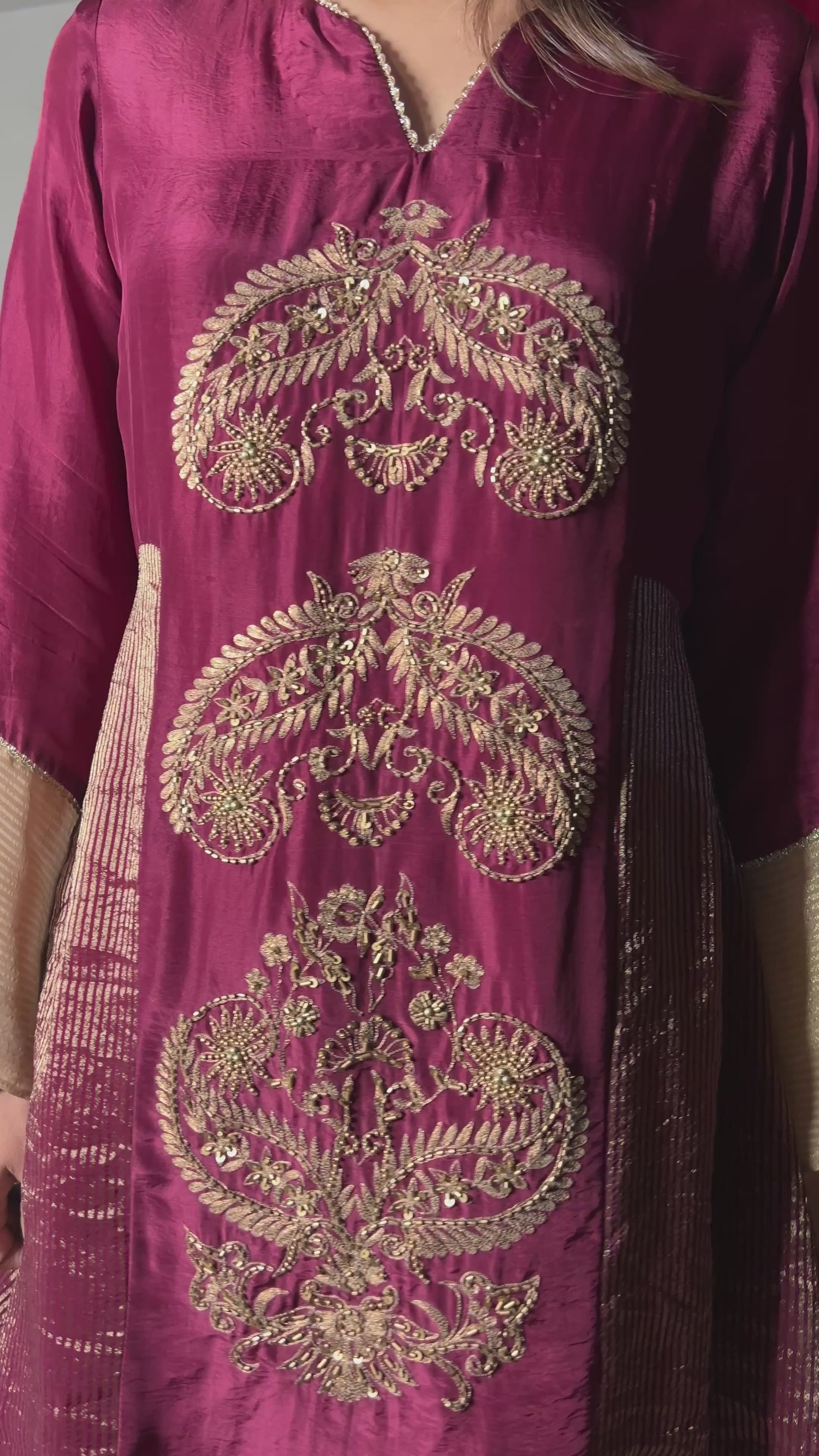 Short kurta with farshi salwar