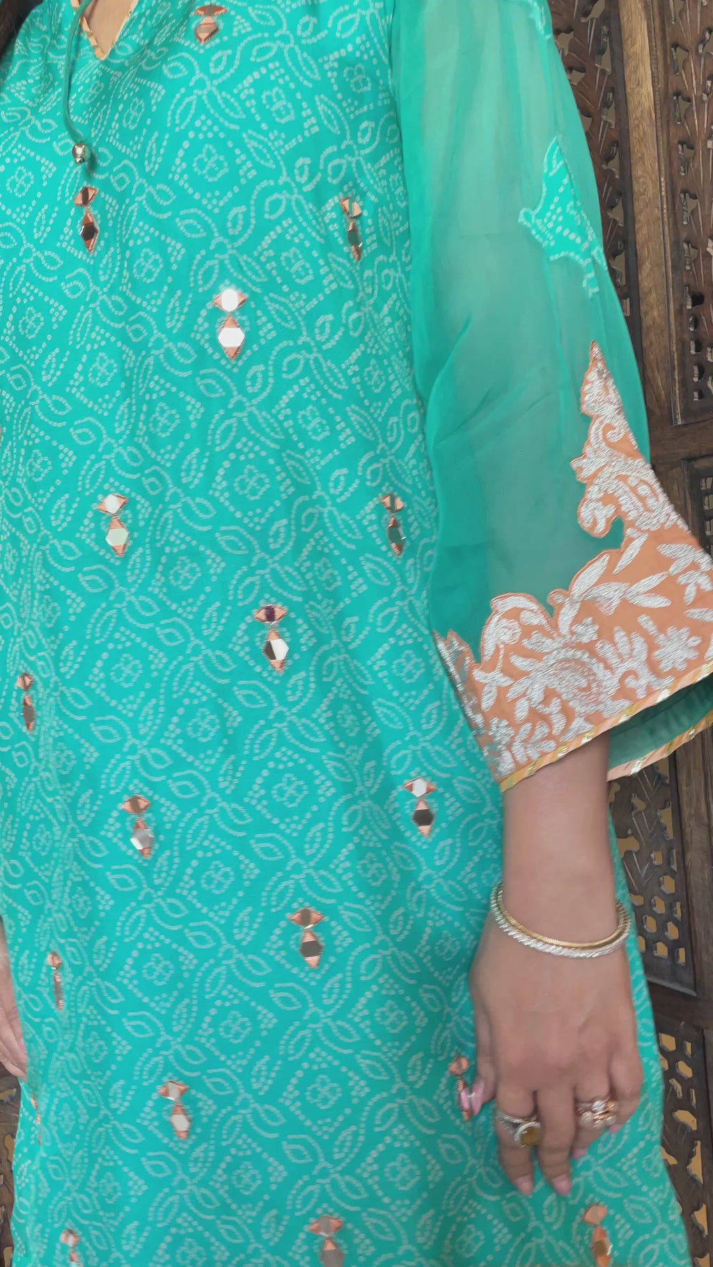 Bandhani farshi salwar