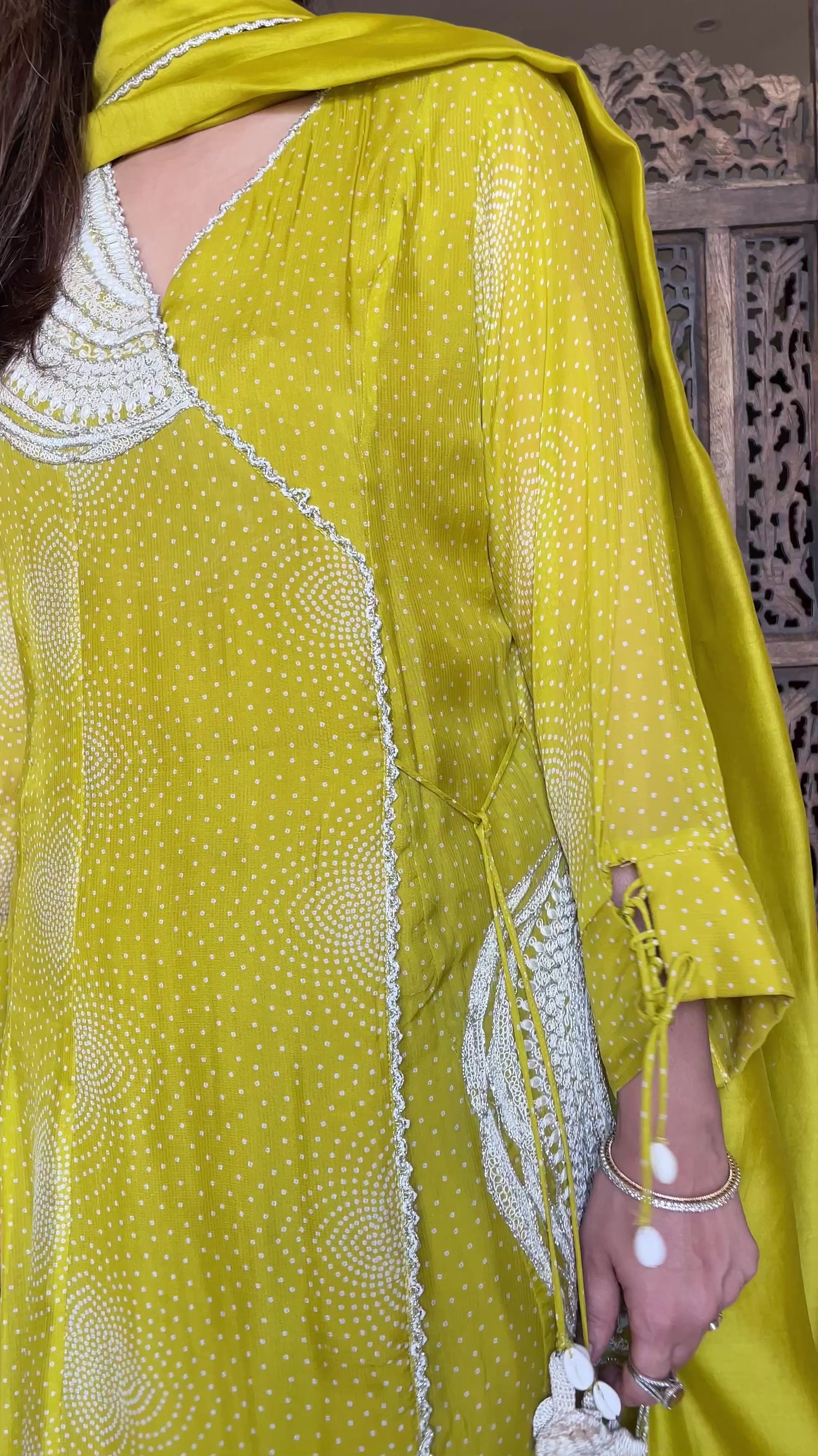 Bandhani organza georgette suit